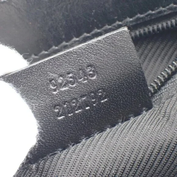 GUCCI Logo GG Pattern Waist Mini Bum Bag Canvas Leather Black SHW Italy 36KC367 - Picture 13 of 15